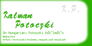 kalman potoczki business card